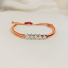 Crystal Atelier 5 Yıldızlı Galatasaray Örgü Bileklik, Galatasaray Şampiyonluk Bileklik, Gs Maç Aksesuarı, Ip Bileklik, Taraftar Bileklik, Makrome Bileklik, Taraftar Hediyesi, Galatasaray Aksesuarı