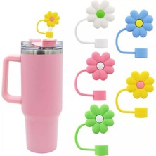 Kelira 1 Adet 10 mm Stnly Quencher Silikon Pipet Tıpası Kapağı Toz Geçirmez Kapak Çiçekli Pipet Başlığı