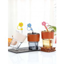 Kelira 1 Adet 10 mm Stnly Quencher Silikon Pipet Tıpası Kapağı Toz Geçirmez Kapak Çiçekli Pipet Başlığı