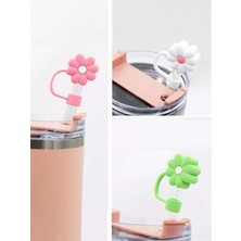 Kelira 1 Adet 10 mm Stnly Quencher Silikon Pipet Tıpası Kapağı Toz Geçirmez Kapak Çiçekli Pipet Başlığı