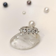 0.54CT F-G Color Beş Taş Pırlanta Taşlı Yüzük 14 Ayar Altın Hd Videolu