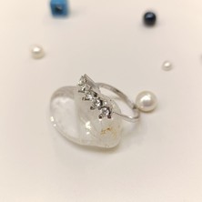 0.54CT F-G Color Beş Taş Pırlanta Taşlı Yüzük 14 Ayar Altın Hd Videolu