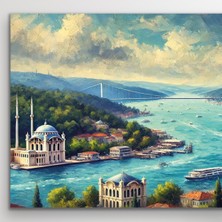 Istanbul Boğaz Manzarası Kanvas Tablo 60 x 120 cm