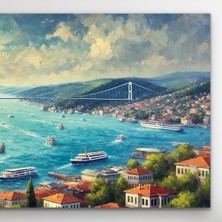 Istanbul Boğaz Manzarası Kanvas Tablo 60 x 120 cm