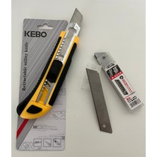 Kebo Maket Bıçağı Seti + 10’lu Runti Yedek Uç – 18MM Snap-Off Uyumlu