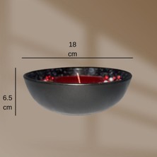 Büyük Boy Dekoratif Tabakta El Yapımı Lüks Mum – Amber Kokulu | 18 cm | Doğal Içerikli