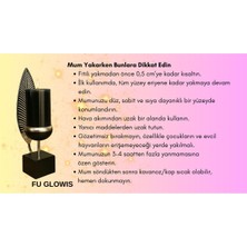 43 cm Kristal Ayaklı Cam Şamdan Mum – Limited Edition | Amber Kokulu | El Yapımı Mum