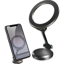 Büro Ev Ofis Arabası Için 360 Dönen Katlanır Stand Manyetik Oto Telefonu Tutacağı