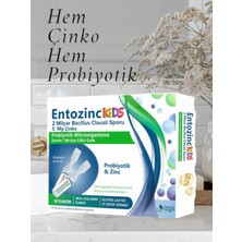 Entozinc Kids Ahududu Aromalı 10 Flakon Sıvı Probiyotik