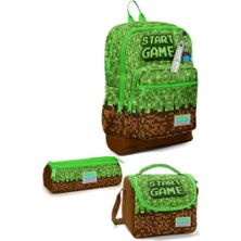 Coral High Desenli Okul Çantası Beslenme Kalemlik 3lü Set 23776