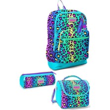 Coral High Desenli Okul Çantası Beslenme Kalemlik 3lü Set 23769