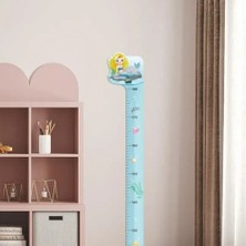 Büro Ev Ofis Dekoru Için Kız Çocuğu Gelişim Boy Ölçüm Duvar Stickerı