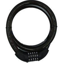 ForWhat Motosiklet Bisiklet Için 20MMX120CM Siyah 5 Şifreli Güvenlik Sabitleme Kilidi