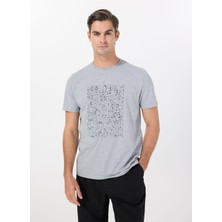 People By Fabrika Bisiklet Yaka Düz Gri Erkek T-Shirt PBF5SM-TST 5106