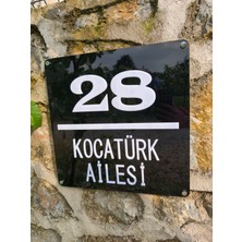Villa,ev,apartman Kapı Önü Numara Isimlik 40 x 40 Kabartmalı Plekdi