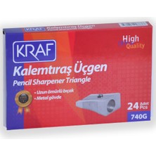 Kraf Metal Kalemtıraş Üçgen 24LÜ 740G