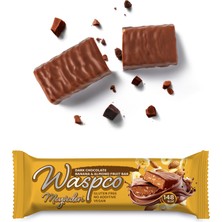 WaspCo Bitter Çikolata Kaplı Muzlu ve Bademli Meyve Bar 12 Adet x 35gr