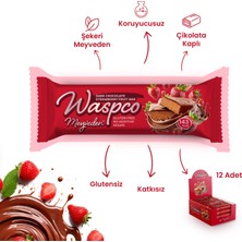 WaspCo Bitter Çikolata Kaplı Çilekli Meyve Bar 12 Adet x 35gr