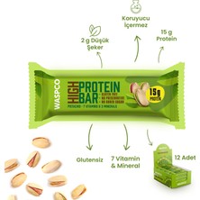 WaspCo Antep Fıstıklı Yüksek Protein Bar 50G x 12 Adet