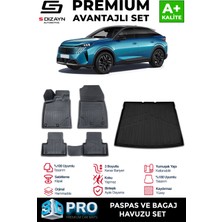 S-Dizayn Peugeot 3008 Hybrid 3D Pro Havuzlu Paspas ve Bagaj Havuzu Seti (2'li SET) 2024 Üzeri A+ Kalite