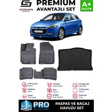 S-Dizayn Hyundai I20 3D Pro Havuzlu Paspas ve Bagaj Havuzu Seti (2'li Set) 2014-2020 A+ Kalite