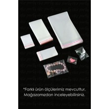 Eliz Party 8X20CM Askılı Bantlı Jelatin Opp Poşet Kurabiye Aksesuar Hediye Paketleme Raf Poşeti 100 Adet