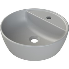 Mat Gri One 42 cm Lavabo (Batarya Delikli)