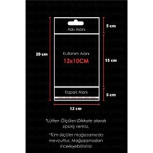 Eliz Party 12X20CM Askılı Bantlı Jelatin Opp Poşet Kurabiye Aksesuar Paketleme Raf Poşeti 100 Adet