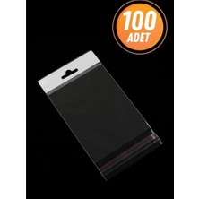 Eliz Party 10X25CM Askılı Bantlı Jelatin Opp Poşet Kurabiye Aksesuar Hediye Paketleme Raf Poşeti 100 Adet