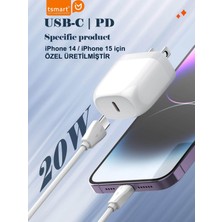 T&Smart  Xiaomi Oppo Huawei Realme Reeder Uyumlu 20w Type C Hızlı Şarj Aleti Adaptörü