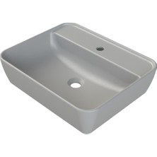 Mat Gri One 55X45 cm Lavabo (Batarya Delikli)