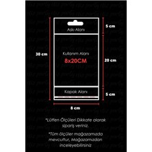 Eliz Party 8X30CM Askılı Bantlı Jelatin Opp Poşet Kurabiye Aksesuar Hediye Paketleme Raf Poşeti 100 Adet