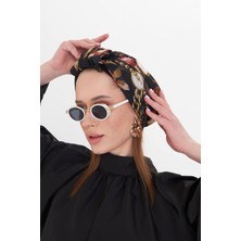 Bordo Pratik Hazır Geçmeli Tesettür Bone Kesik Elyaf Retro Desenli 2409_16