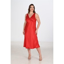 Aria's Closet 2li Kırmızı Sabahlık Takımı Bigsize 6226