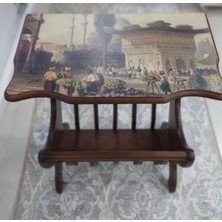 Ahşap Mdf Sehpa Gazetelik Me cm ualık 55 cm  Baskısı Üçüncü Ahmet Çeşmesi 1 Adet