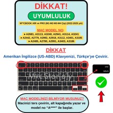 McStorey Macbook Air Pro Klavye Kılıfı US-TR Baskı A2681 A2941 A2442-85 A2779-80 A2992-18 A2991 Uyumlu