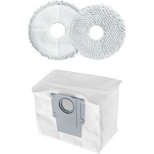 Küche&Haus Roborock Saros Z70/QREVO L Uyumlu Yan Fırça Toz Torbası Mop Seti