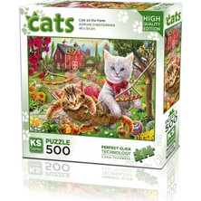 20043 Kediler Çiftlikte 500 Parça Puzzle -Ks Puzzle