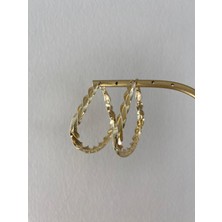Xuping Dikdörtgen Burgu Gold Küpe