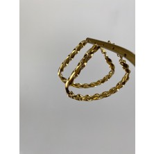 Xuping Dikdörtgen Burgu Gold Küpe