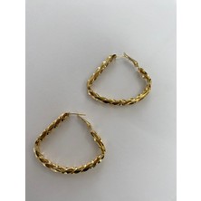 Xuping Dikdörtgen Burgu Gold Küpe