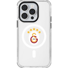 Galatasaray Apple iPhone 14 Pro Uyumlu 5 Yıldız Magsafe Lisanslı Telefon Kılıfı