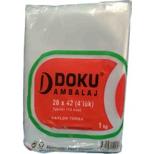 Şeffaf Naylon Torba Bakkaliye 28X42 4'lük Takribi 115ADET