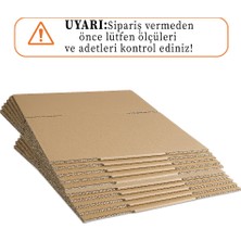 Packmai 40X25X25 cm Koli-Kutu | 10 Adet | Hafif Eşya Kolisi Tek Oluklu 3mm Karton Kutu