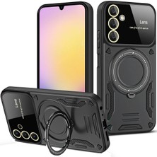 Newface  Samsung Galaxy A56 Kılıf Joy Lens Standlı Kapak - Siyah Zrnet