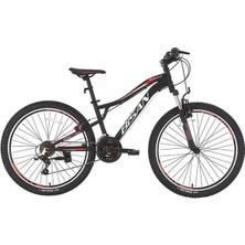 Bisan Buffalo Erkek Dağ Bisikleti 37CM V 27.5 Jant 21 Vites Mat Siyah Kırmızı