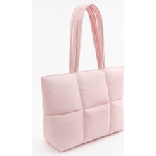 Comfyable Suya Dayanıklı 16" Askılı Puffy Laptop/Tablet Tote Çanta - Pembe