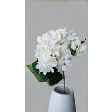 Yapay Ortanca Çiçeği 48  cm  Beyaz