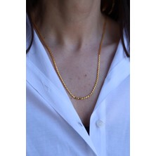 14 Ayar Altın Cimarlı Pullu  Zincir 3 mm