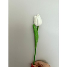Defora 6 Adet Beyaz Lale Islak Görünümlü Yapay Lale Lüx